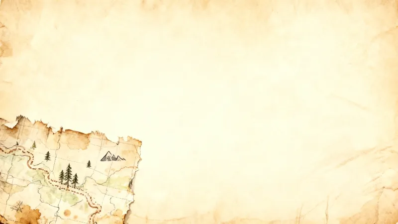 Tattered trail map